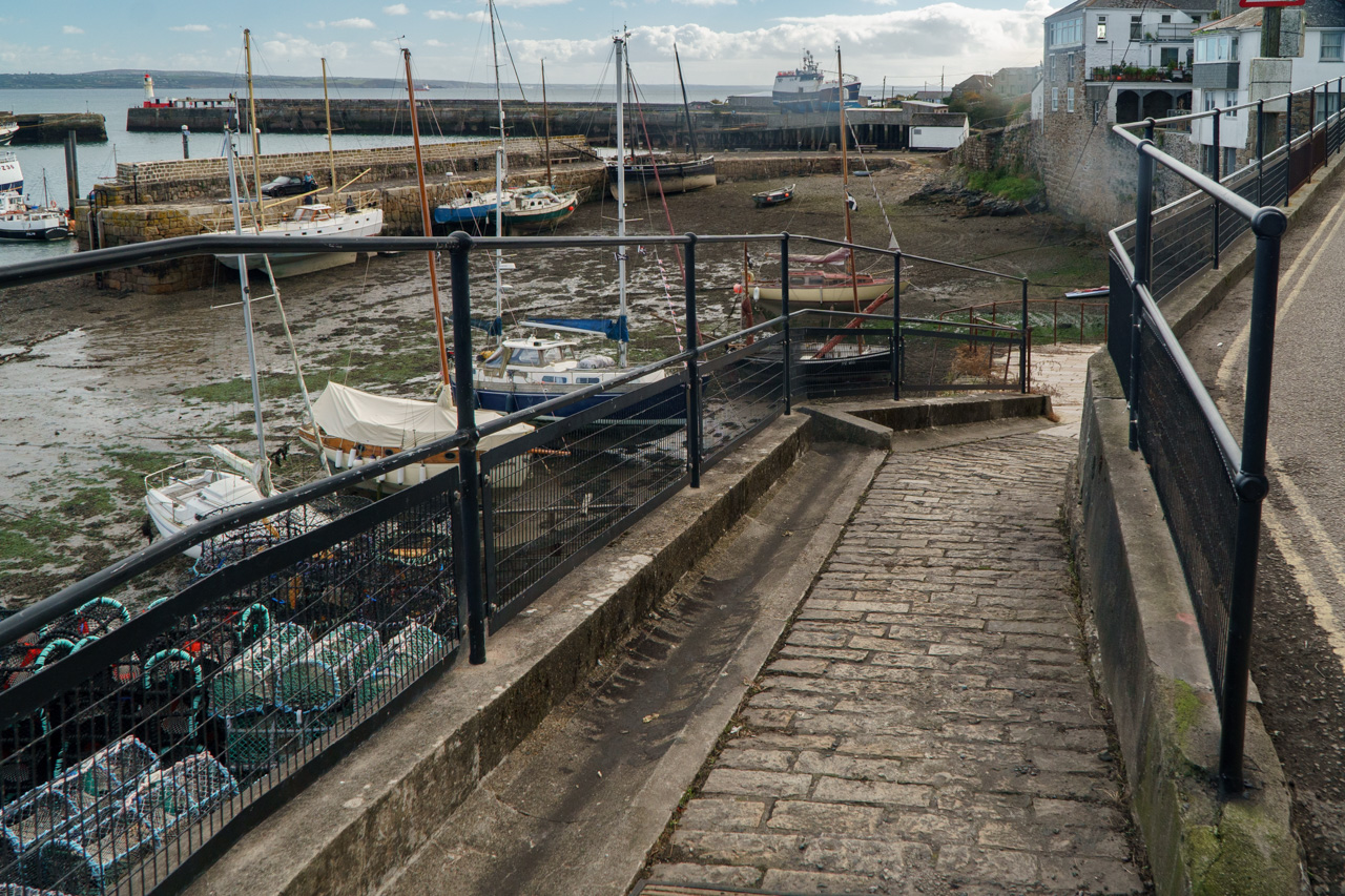 Repaired railing